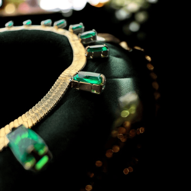 Collier « L’éclat vert »