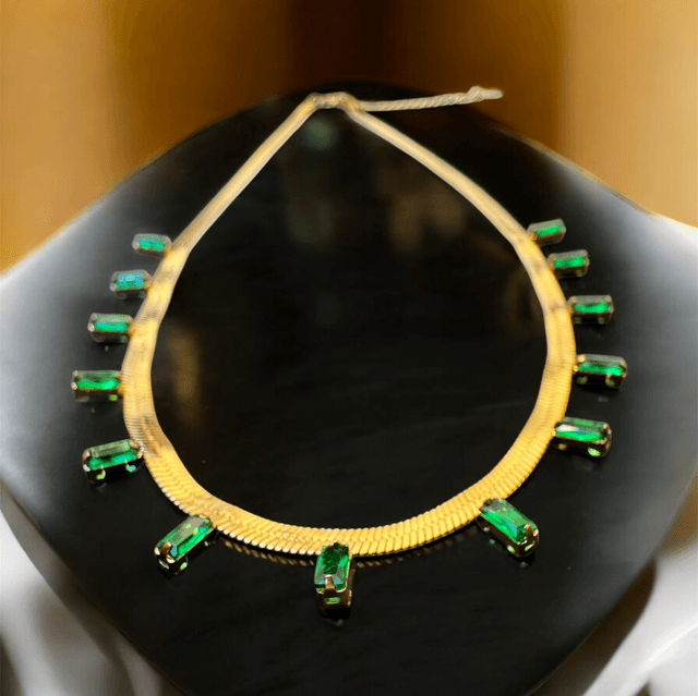 Collier « L’éclat vert »